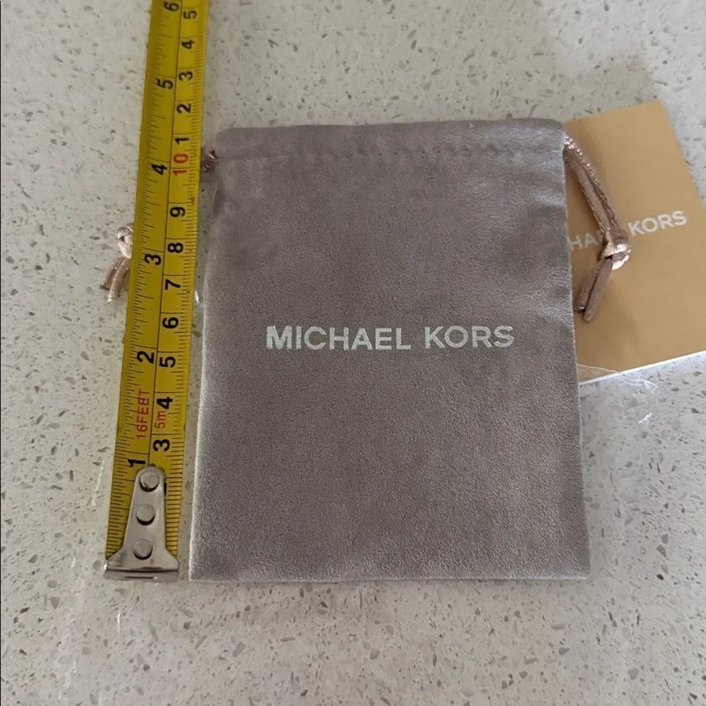 NWOT Michael Kors Brown Velvet Pouch Jewelry Bag